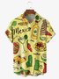 mexicano tacos Pecho Bolsillo Manga Corta hawaiano Camisa