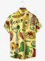 mexicano tacos Pecho Bolsillo Manga Corta hawaiano Camisa