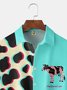 Andreea Dumuta XHARDADDY® Geométrico Retro vaca Camisa