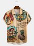 De Hombre Playa Estampado Casual Respirable Hawaiano Manga Corta Camisa