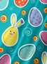 Absorbe la humedad Pascua de Resurrección Huevo conejito Pecho Bolsillo hawaiano Camisa
