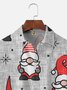 De Hombres Santa Estampado Casual Respirable Manga Corta Camisa