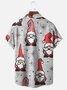 De Hombres Santa Estampado Casual Respirable Manga Corta Camisa