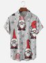 De Hombres Santa Estampado Casual Respirable Manga Corta Camisa