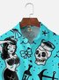 Sirena Pecho Bolsillo Manga Corta hawaiano Camisa