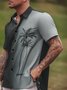 De Hombres Gradiente Árbol Estampado Casual Respirable Hawaiano Manga Corta Camisa