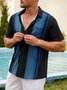 De Hombre Ombre Estampado Frente Botones Suave Respirable Pecho Bolsillo Casual Camisas De Bolos