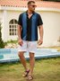 De Hombre Ombre Estampado Frente Botones Suave Respirable Pecho Bolsillo Casual Camisas De Bolos