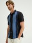De Hombre Ombre Estampado Frente Botones Suave Respirable Pecho Bolsillo Casual Camisas De Bolos