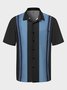 De Hombre Ombre Estampado Frente Botones Suave Respirable Pecho Bolsillo Casual Camisas De Bolos