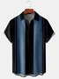 De Hombre Ombre Estampado Frente Botones Suave Respirable Pecho Bolsillo Casual Camisas De Bolos