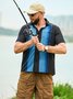De Hombre Ombre Estampado Frente Botones Suave Respirable Pecho Bolsillo Casual Camisas De Bolos