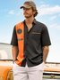 De Hombres Música Estampado Casual Manga Corta Hawaiano Camisa