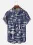 De Hombre Estrella Guerras Aeroespaciales Máquina Estampado Casual Respirable Manga Corta Hawaiano Camisa