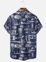 De Hombre Estrella Guerras Aeroespaciales Máquina Estampado Casual Respirable Manga Corta Hawaiano Camisa