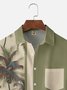 De Hombres Árbol Casual Respirable Manga Corta Hawaiano Camisa