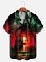 Árbol de coco Pecho Bolsillo Manga Corta hawaiano Camisa