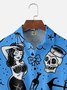 Sirena Pecho Bolsillo Manga Corta hawaiano Camisa