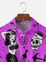 Sirena Pecho Bolsillo Manga Corta hawaiano Camisa