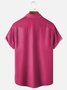 Flamenco Pecho Bolsillo Manga Corta Bolos Camisa