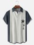 De Hombre De Billar Camisa Coco Árbol Estampado Respirable Casual Hawaiano Camisa