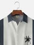 De Hombre De Billar Camisa Coco Árbol Estampado Respirable Casual Hawaiano Camisa