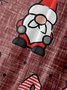 De Hombres Santa Estampado Casual Respirable Manga Corta Camisa