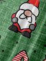 De Hombres Santa Estampado Casual Respirable Manga Corta Camisa