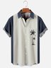 De Hombre De Billar Camisa Coco Árbol Estampado Respirable Casual Hawaiano Camisa