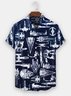 De Hombre Estrella Guerras Aeroespaciales Máquina Estampado Casual Respirable Manga Corta Hawaiano Camisa