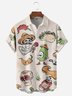 Cinco de Mayo Pecho Bolsillo Manga Corta Casual Camisa