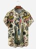 Caimán belleza Pecho Bolsillo Manga Corta Casual Camisa