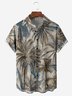 De Hombre Hawaiano Estampado Solapa Pecho Bolsillo Manga Corta Miedoso Camisas Aloha