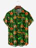 S t. Patrick's día Pecho Bolsillo Manga Corta Casual Camisa
