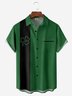 S t. Patrick's día Trébol Pecho Bolsillo Manga Corta Bolos Camisa