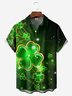 S t. Patrick's día Pecho Bolsillo Manga Corta Casual Camisa
