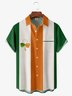 Camisa De Hombre S T Patricio Día Trébol Estampado Casual Respirable Manga Corta Hawaiano
