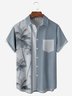 De Hombres Árbol Casual Respirable Manga Corta Hawaiano Camisa