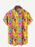 Dibujos animados Pascua de Resurrección Huevo Pecho Bolsillo Manga Corta Casual Camisa