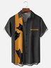 De Hombres Víspera De Todos Los Santos Elementos Gato Gráfico Estampado Manga Corta Camisa