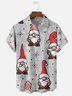 De Hombres Santa Estampado Casual Respirable Manga Corta Camisa