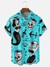 Sirena Pecho Bolsillo Manga Corta hawaiano Camisa